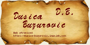 Dušica Buzurović vizit kartica